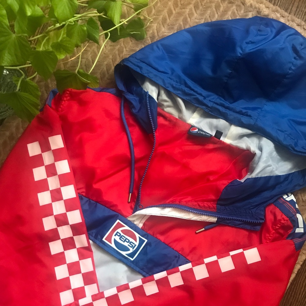 Pepsi Brand Color Block Windbreaker